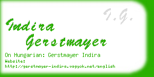 indira gerstmayer business card